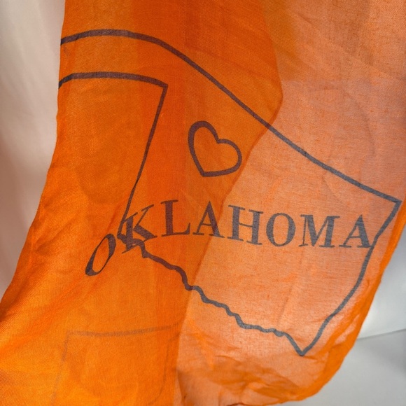 OKLAHOMA orange and blue Scarf - Picture 2 of 13